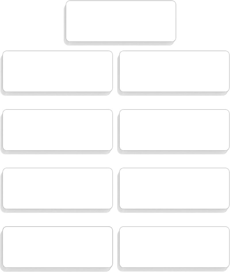 Mositear 54pcs Magnetic Dry Erase Labels White Name Tags Flexible Reusable Magnetic Label Stickers for White Board Refrigerator Locker Size 3.2"x1.2" by - Image 1